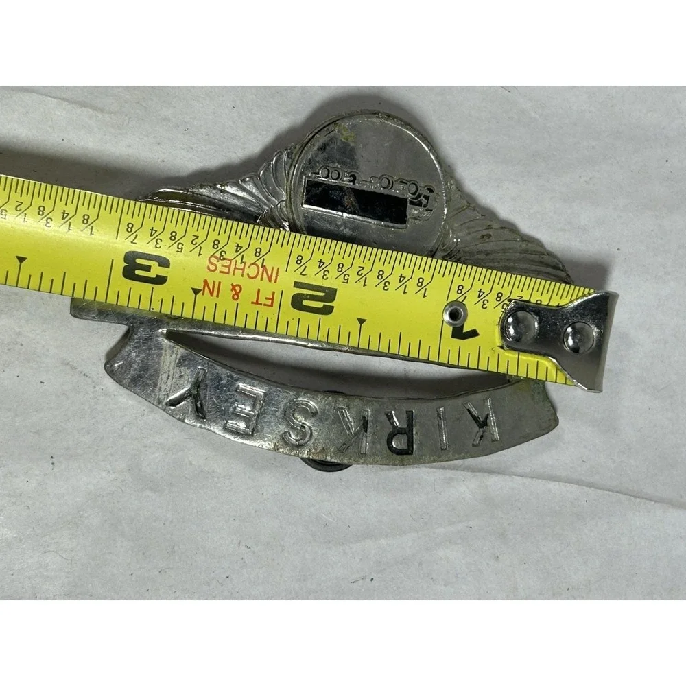 Vintage Kirksey Trucking Hat Badge Cap Advertising Semi Metal Pin Display
